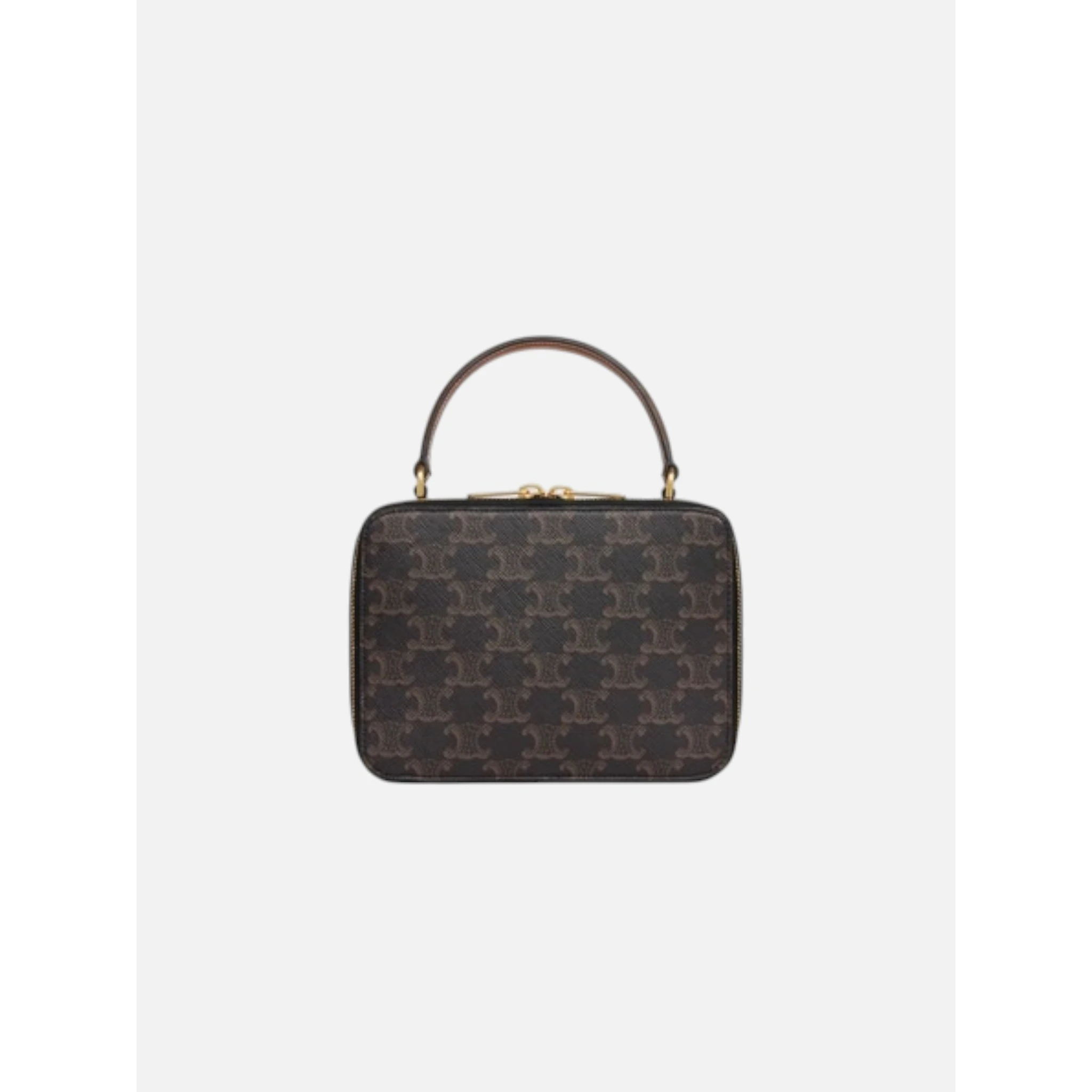 VANITY BOX IN TRIOMPHE CANVAS AND CALFSKIN TAN