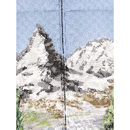 Printed short down jacket