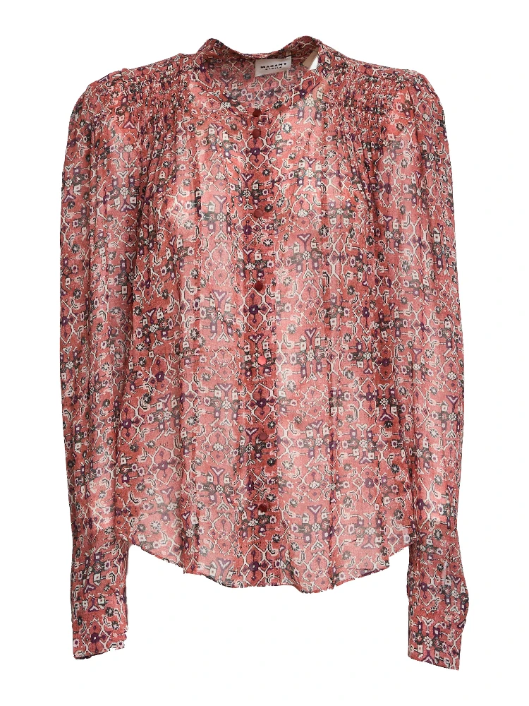 Blusa Noeline In Crêpe Stampato