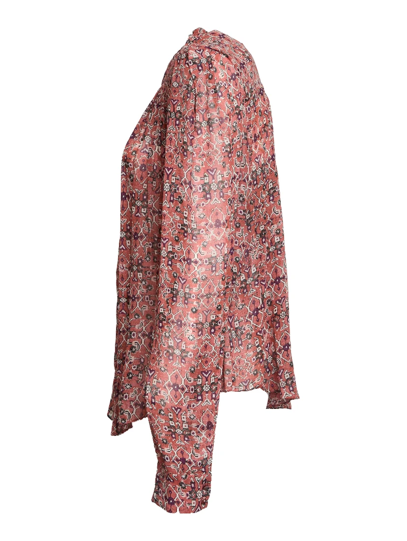 Blusa Noeline In Crêpe Stampato
