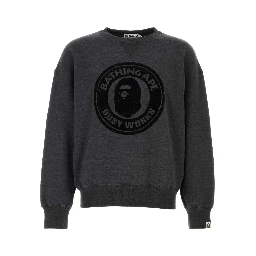 OVER DYE BUSY WORKS RELAXED FIT CREWNECK SWEATSHIR