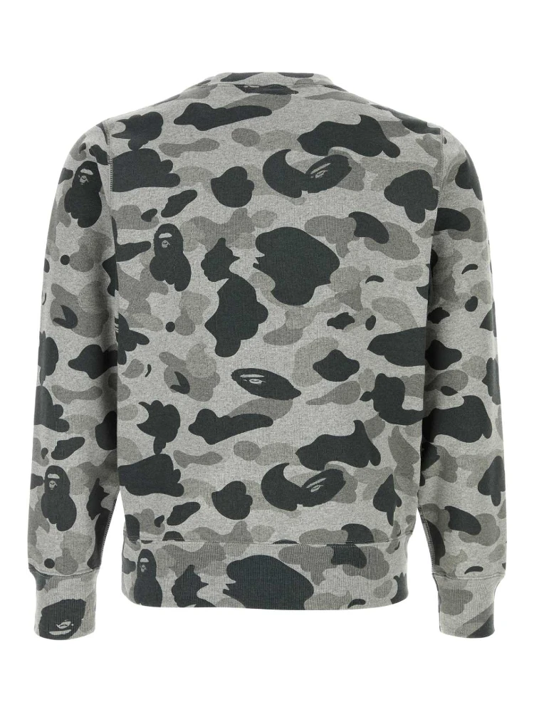 HEATHER GRAY CAMO APE HEAD ONE POINT CREWNECK SWEA alternative