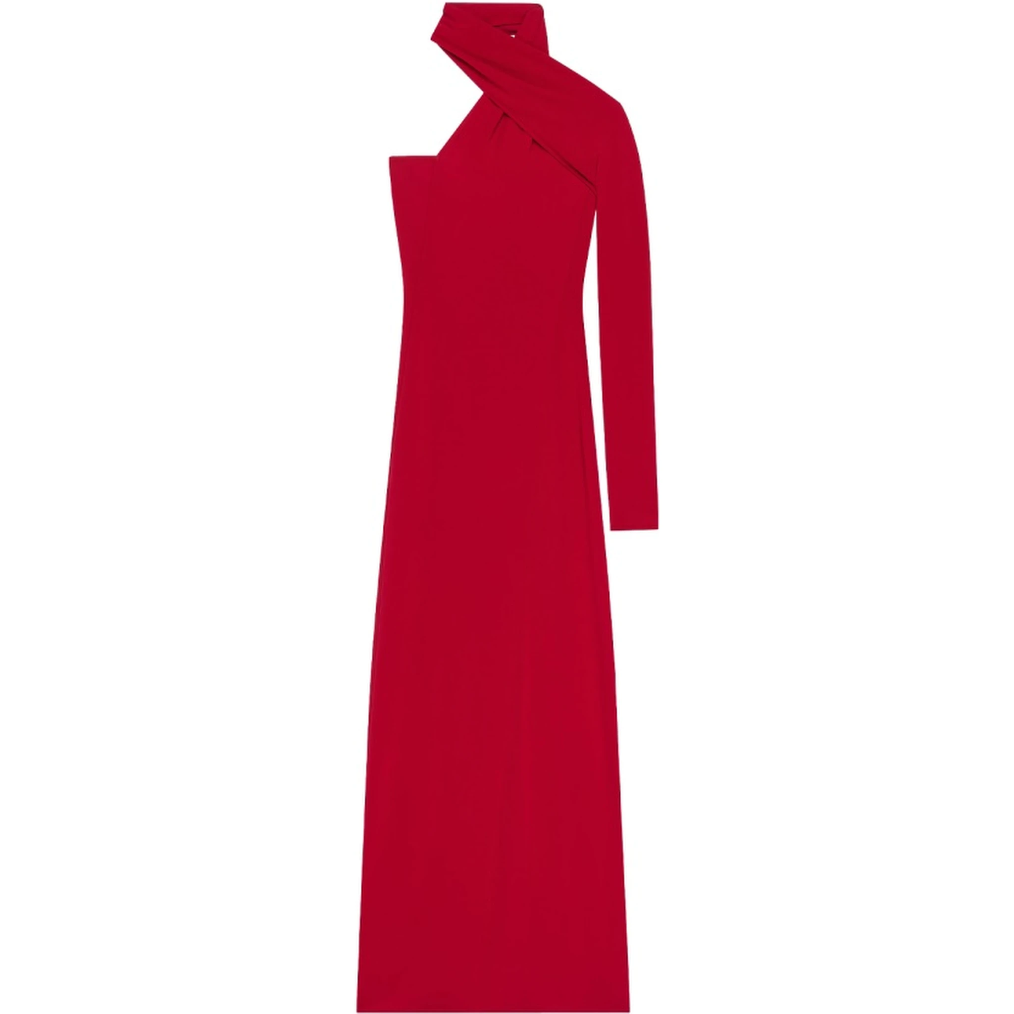 DRAPED ONE-SHOULDER DRESS