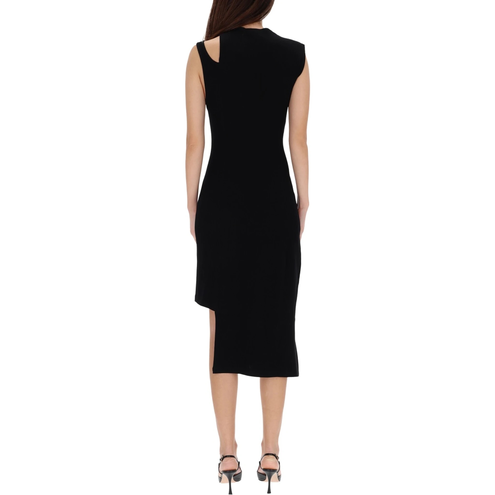 RIBBED "OBLIQUE" DRESS