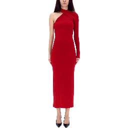 DRAPED ONE-SHOULDER DRESS