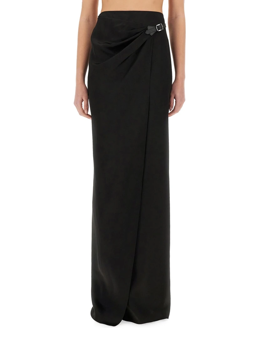 MAXI "WRAP" SKIRT WITH BELT