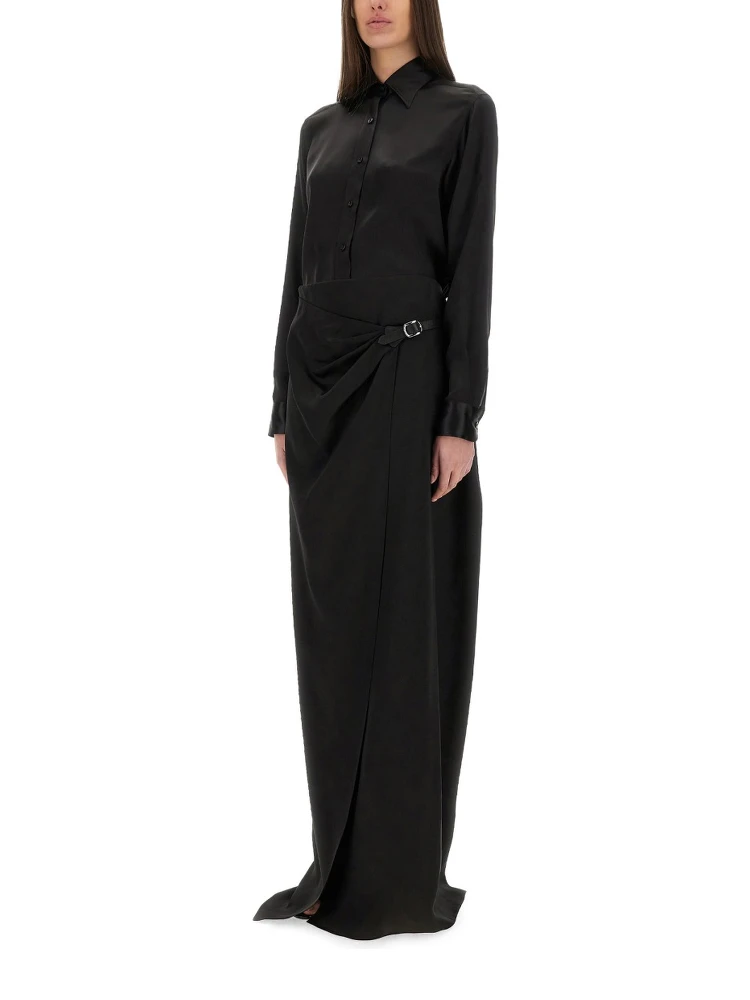 MAXI "WRAP" SKIRT WITH BELT alternative