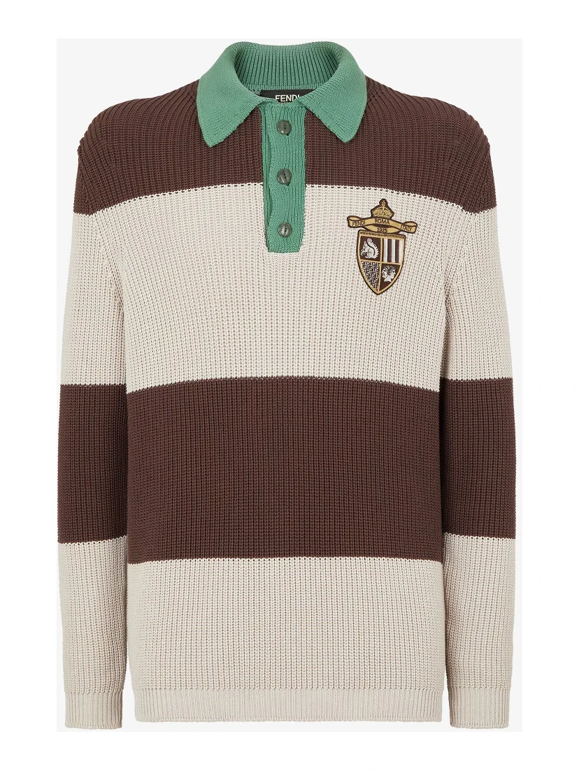 Cotton knitted polo