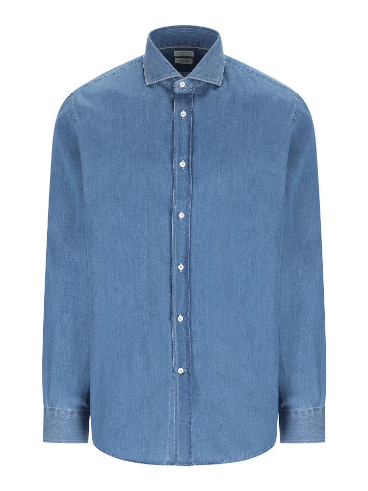 Blue Denim Plain Shirt