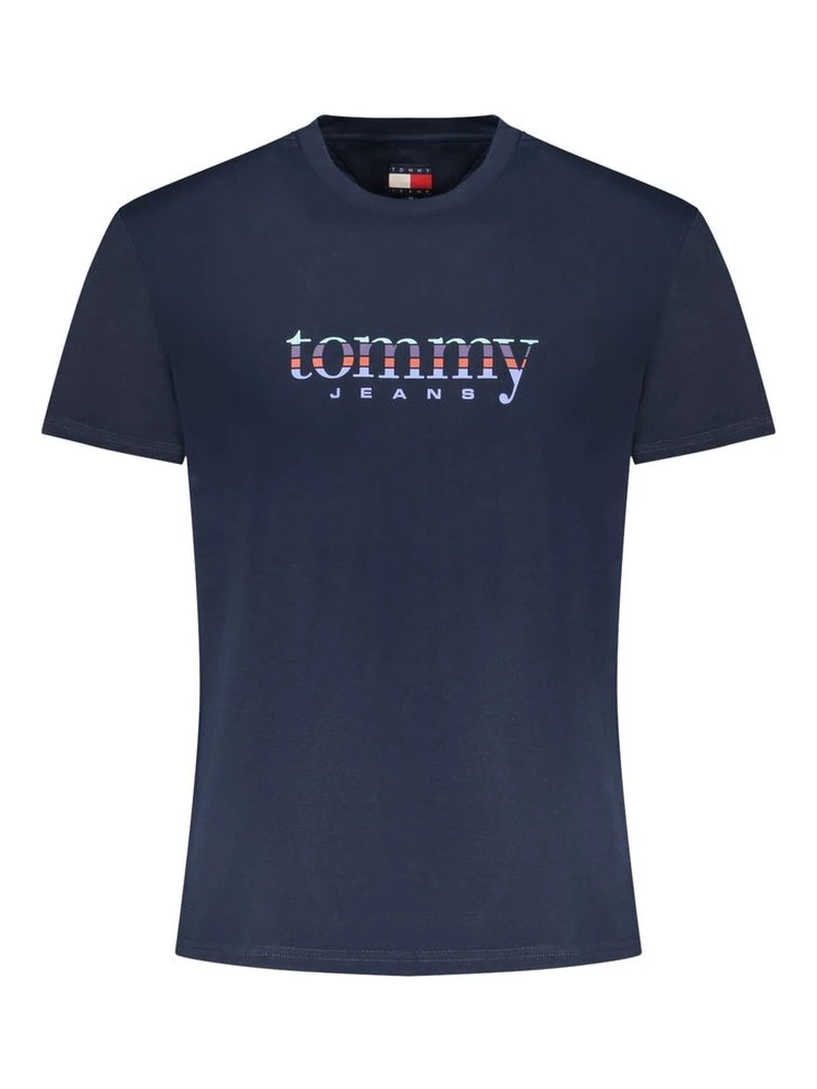 Blue Cotton Men T-Shirt