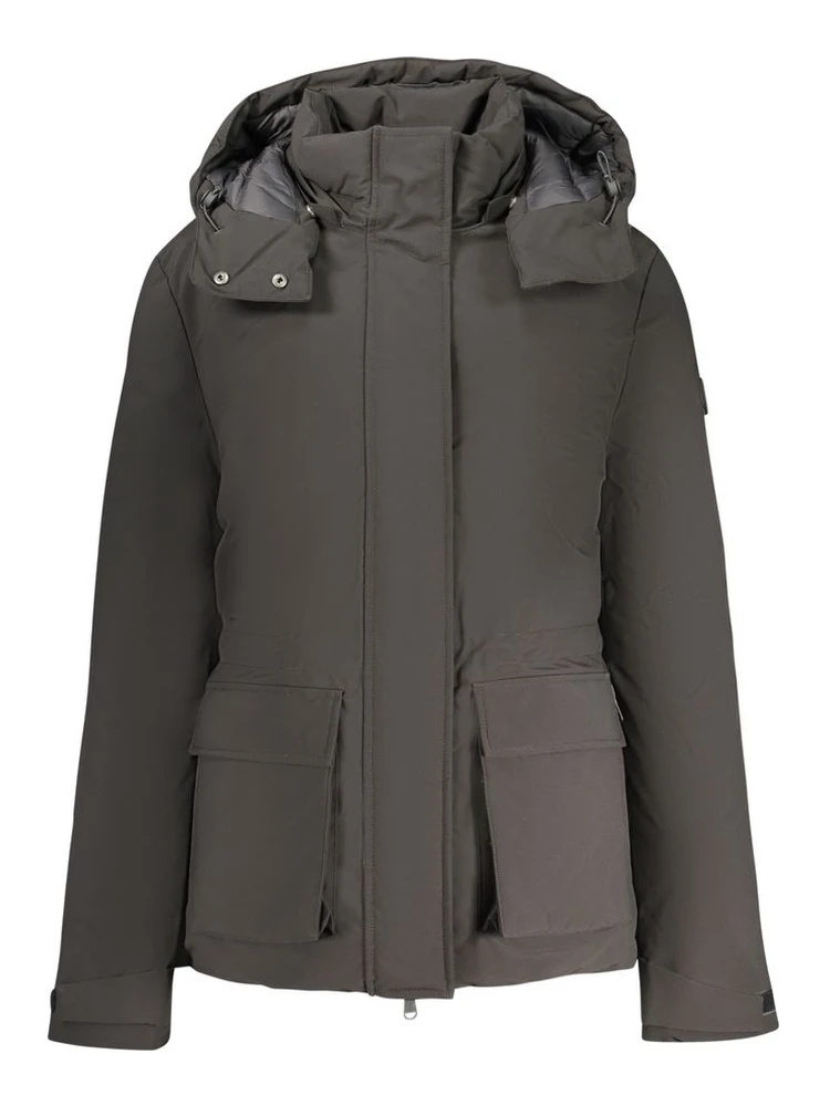 Black Polyester Women Jacket