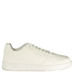 White Polyurethane Men Sneaker