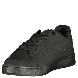 Black Polyurethane Men Sneaker