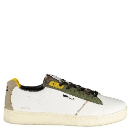 White Polyester Men Sneaker