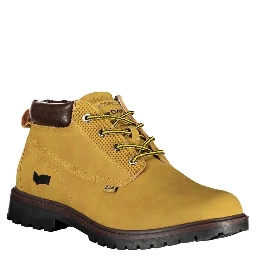 Beige Polyurethane Men's Ankle Boot