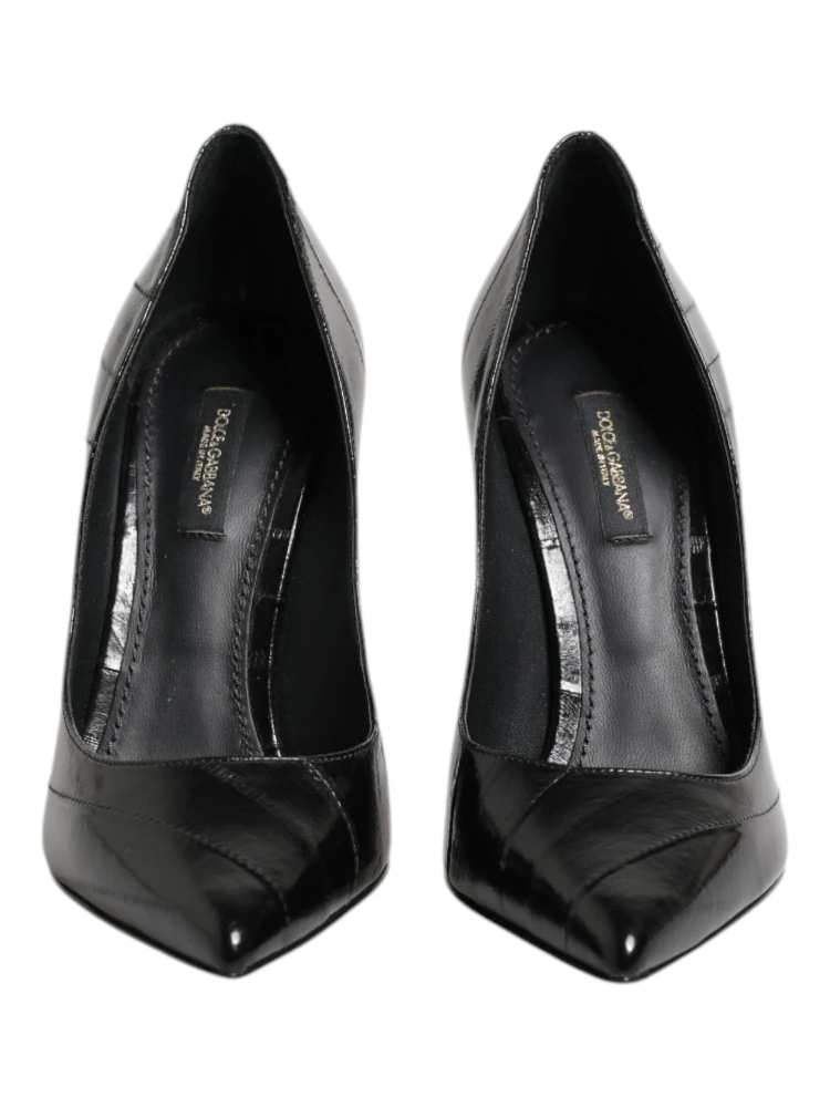 Black Leather Stiletto High Heels Pumps Shoes alternative