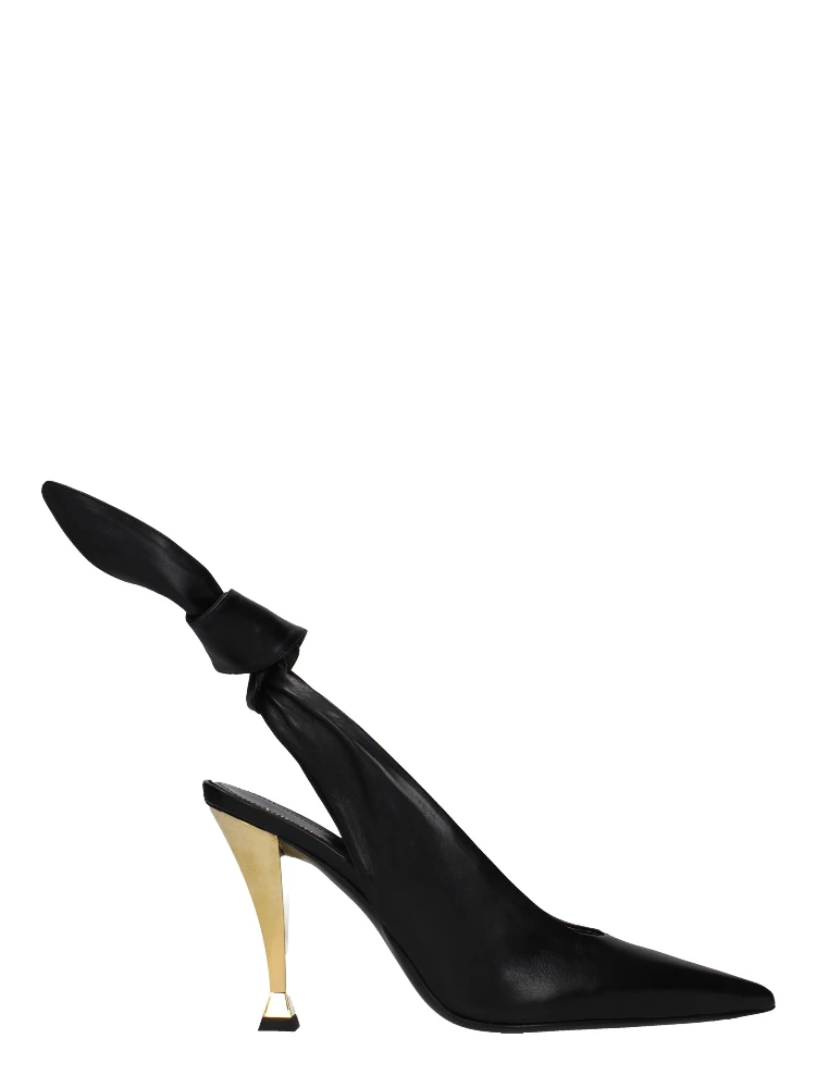 Black Leather Pumps