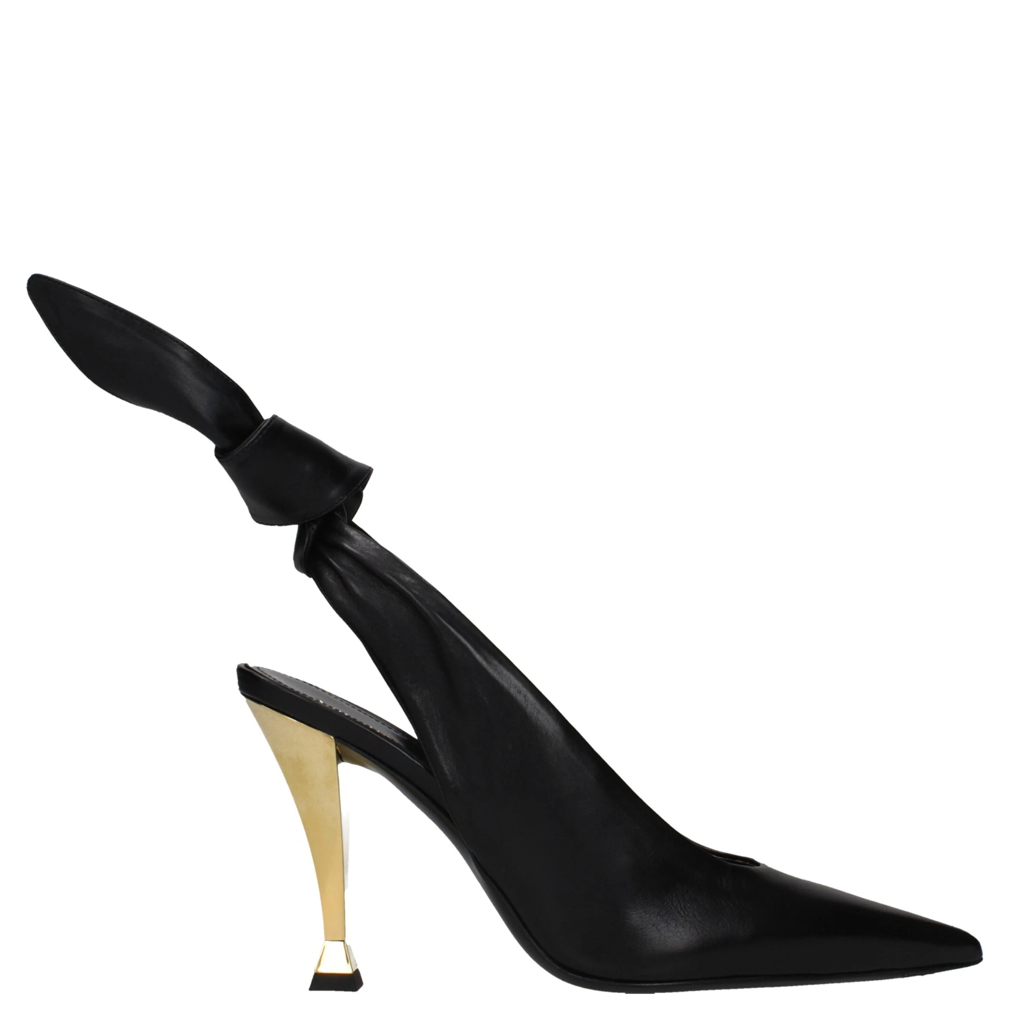Black Leather Pumps