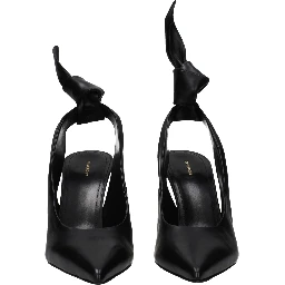 Black Leather Pumps