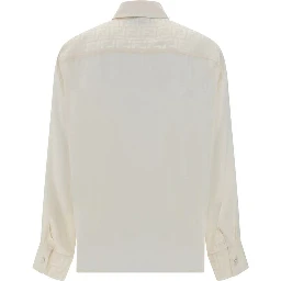 White Silk Pattern Shirt