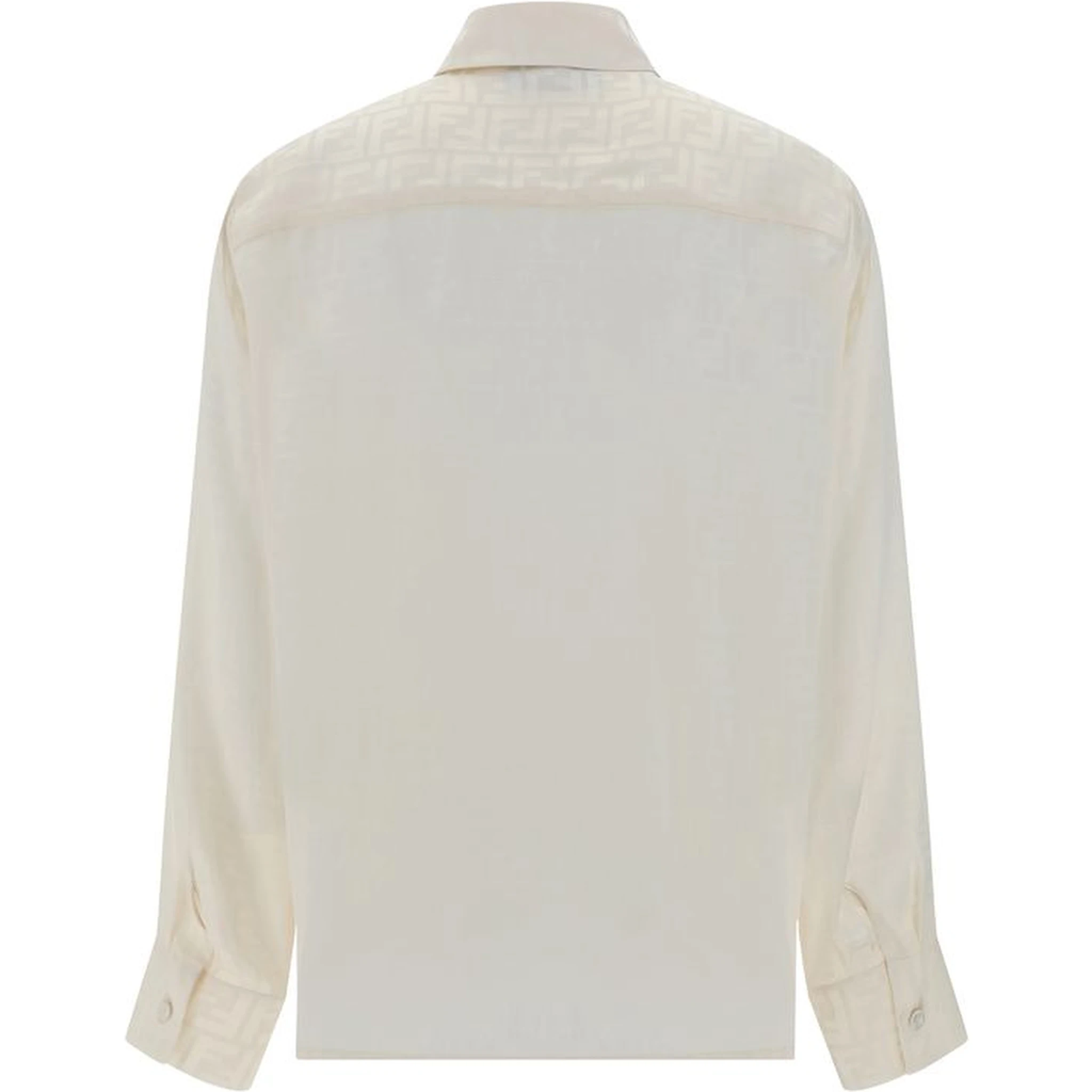 White Silk Pattern Shirt