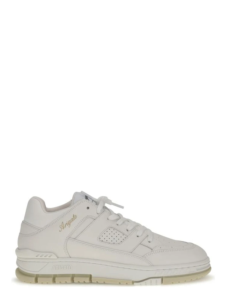 White Calf Leather Bos Taurus Low Top Sneakers