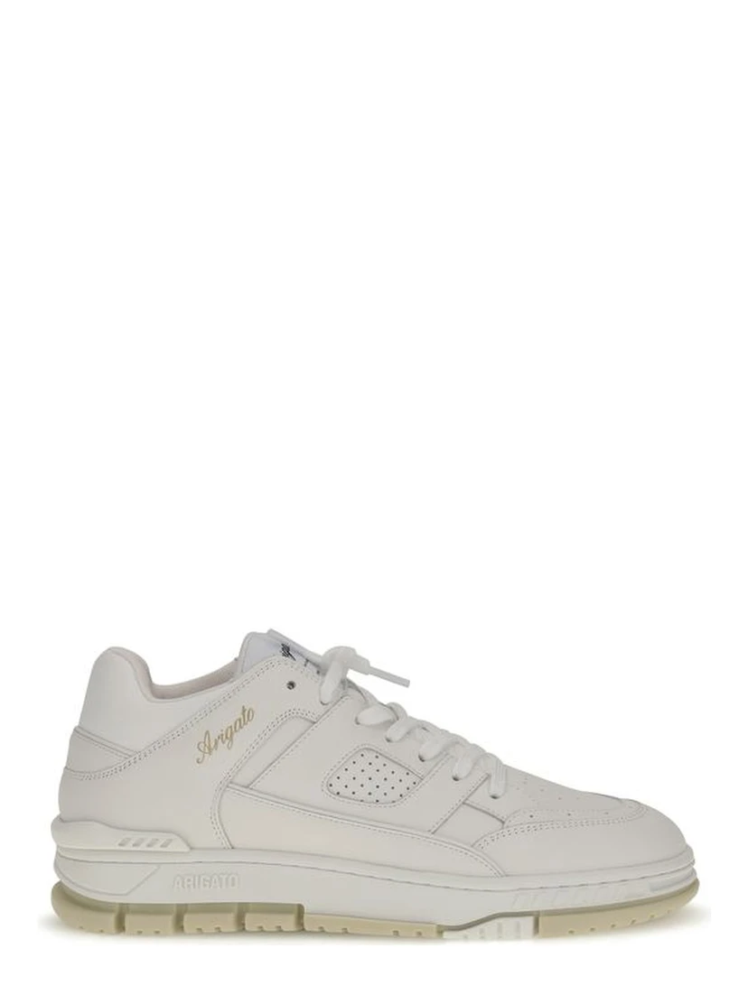 White Calf Leather Bos Taurus Low Top Sneakers