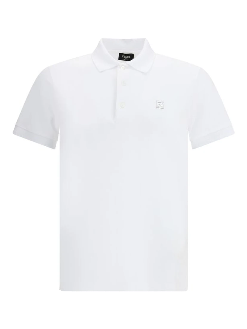 White Cotton Polo Shirt