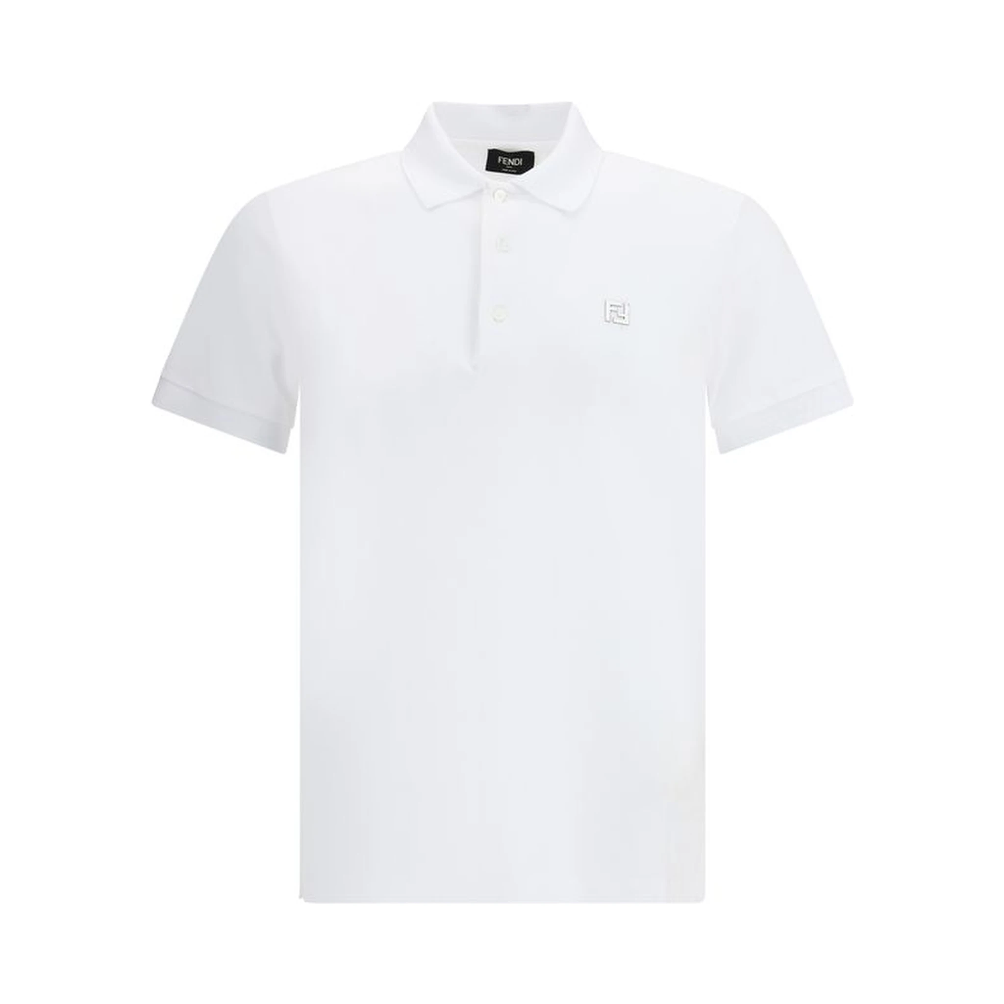 White Cotton Polo Shirt