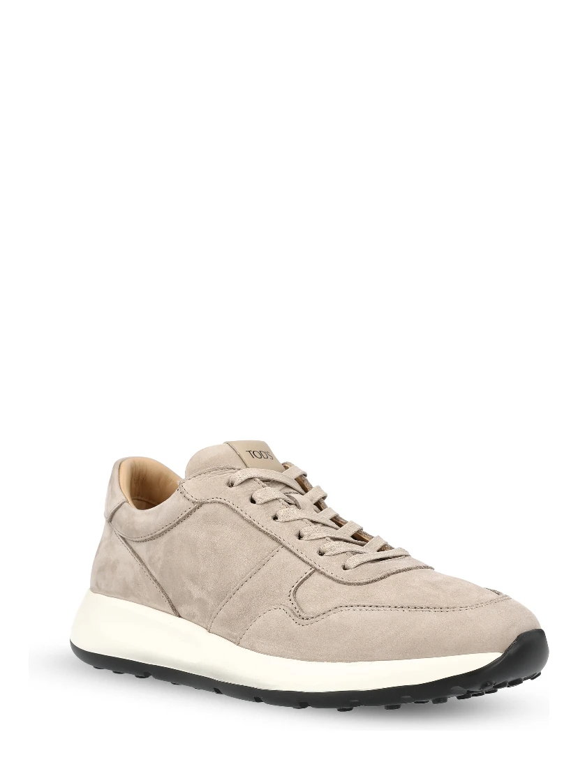 Suede logo-detail sneakers