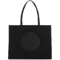 Black fabric small Ella shopping bag
