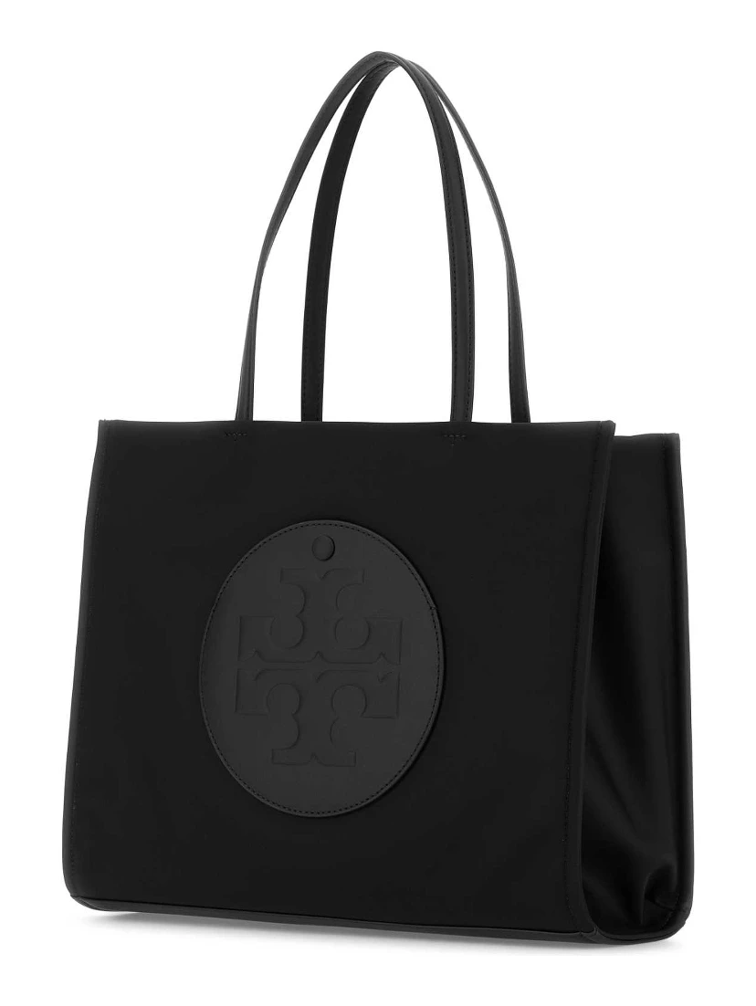 Black fabric small Ella shopping bag