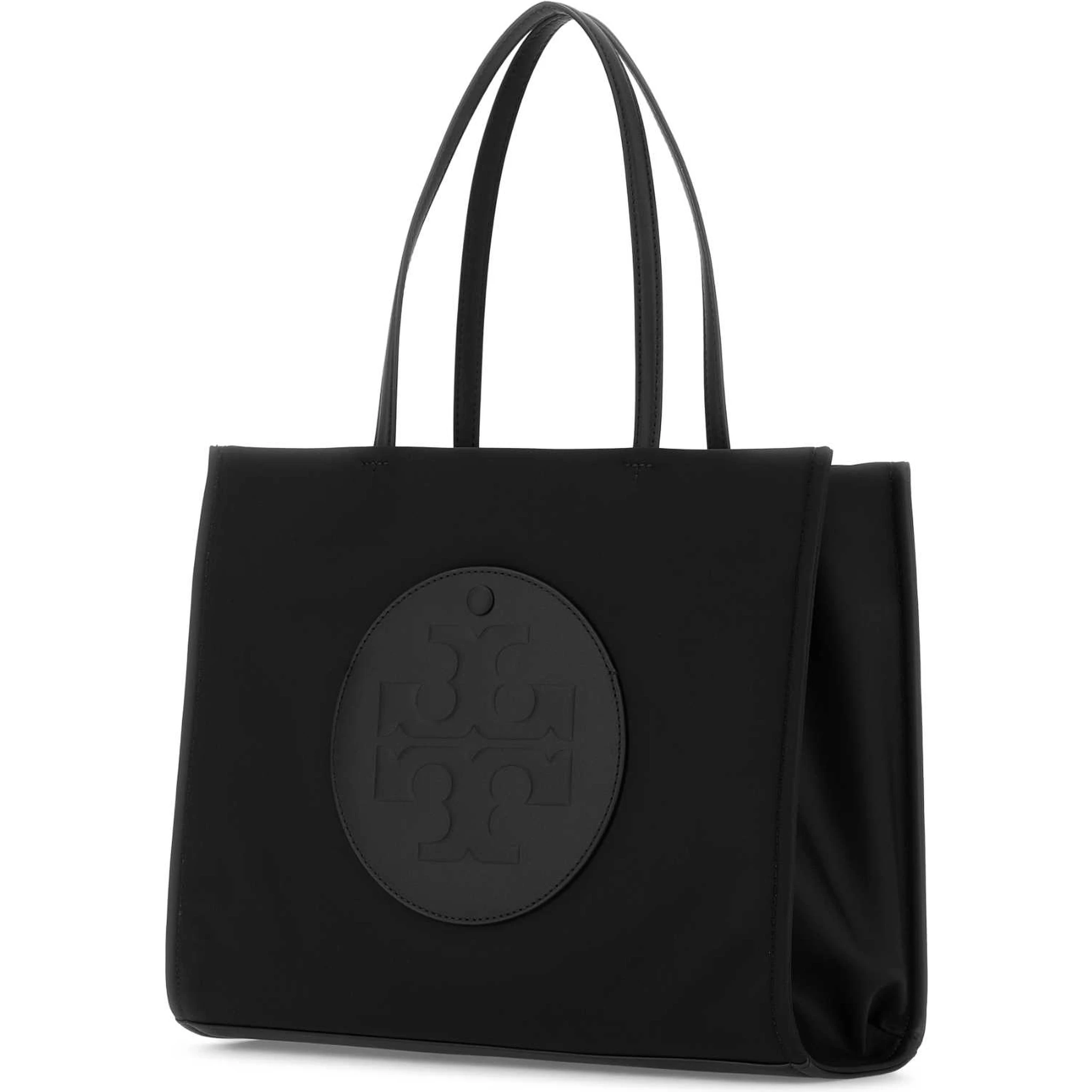 Black fabric small Ella shopping bag