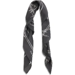 Gray Silk Scarf