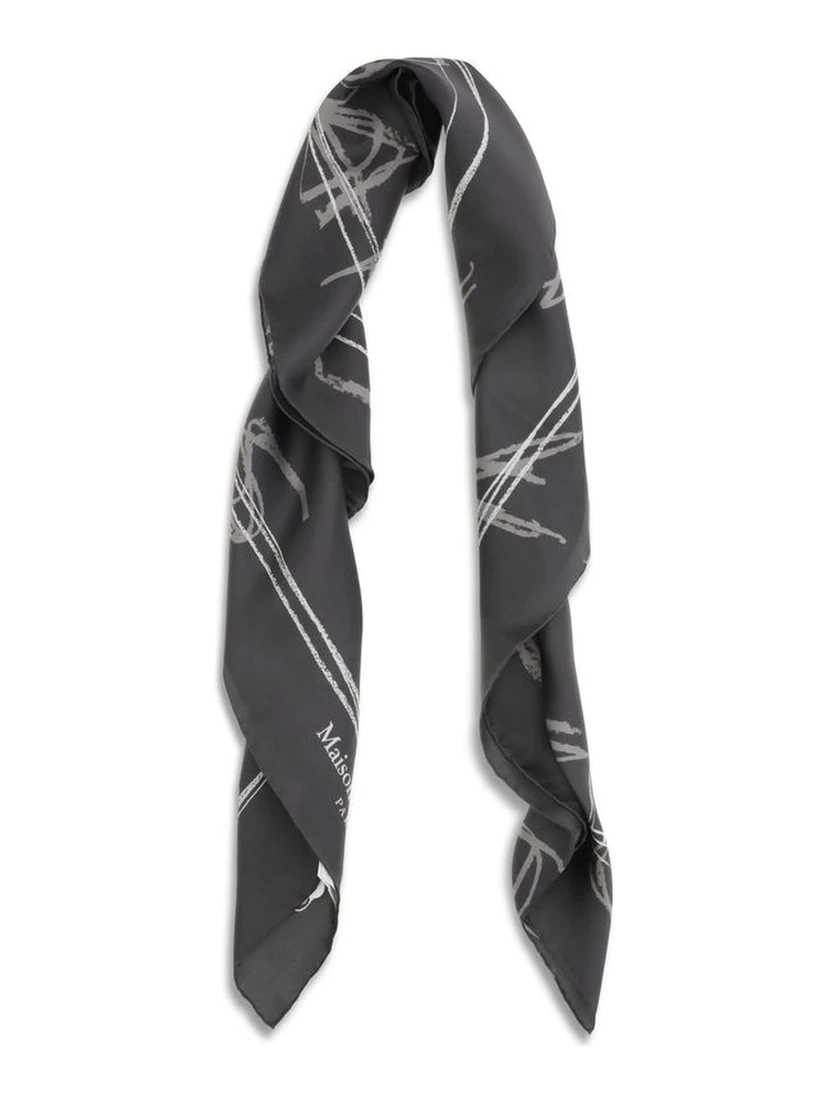 Gray Silk Scarf