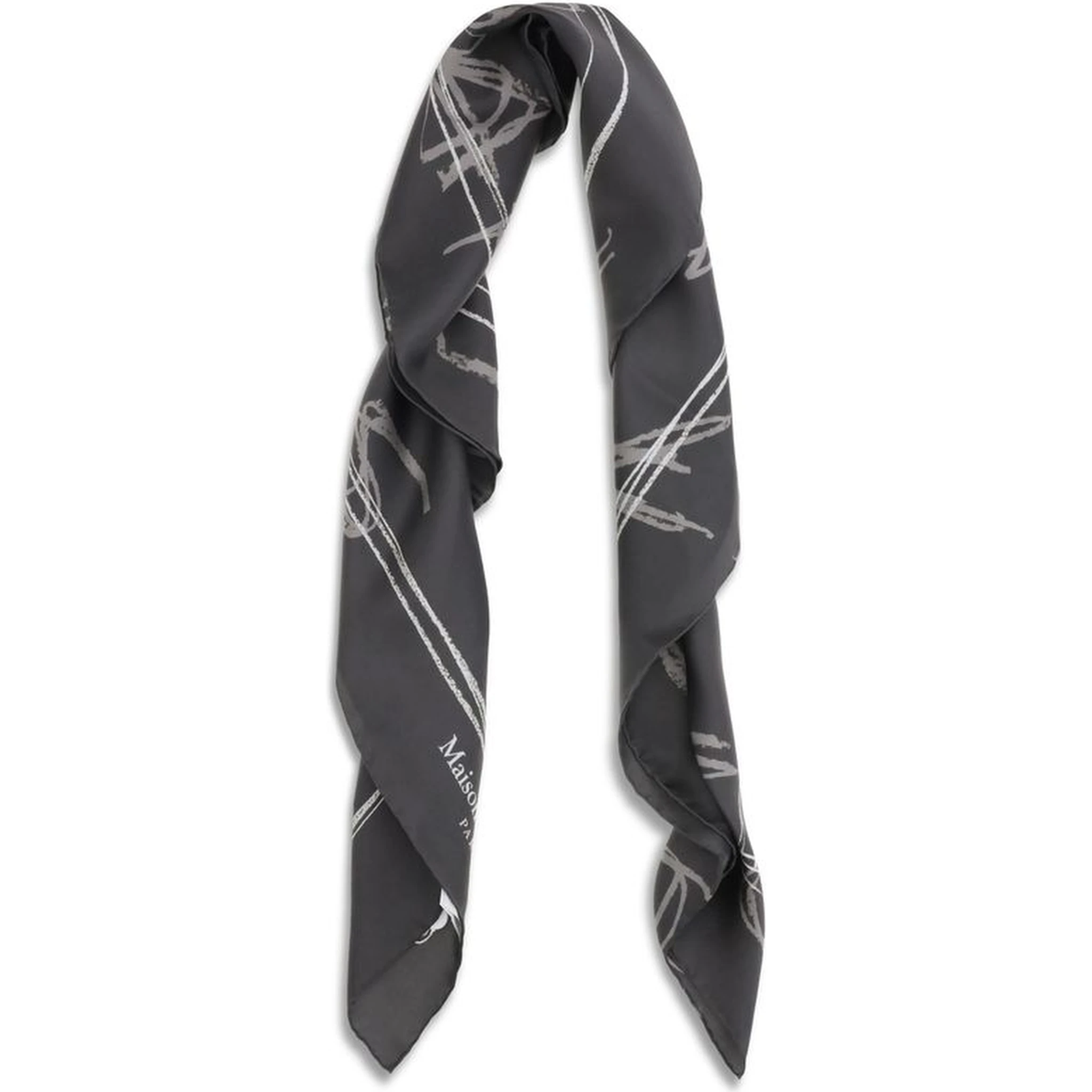 Gray Silk Scarf