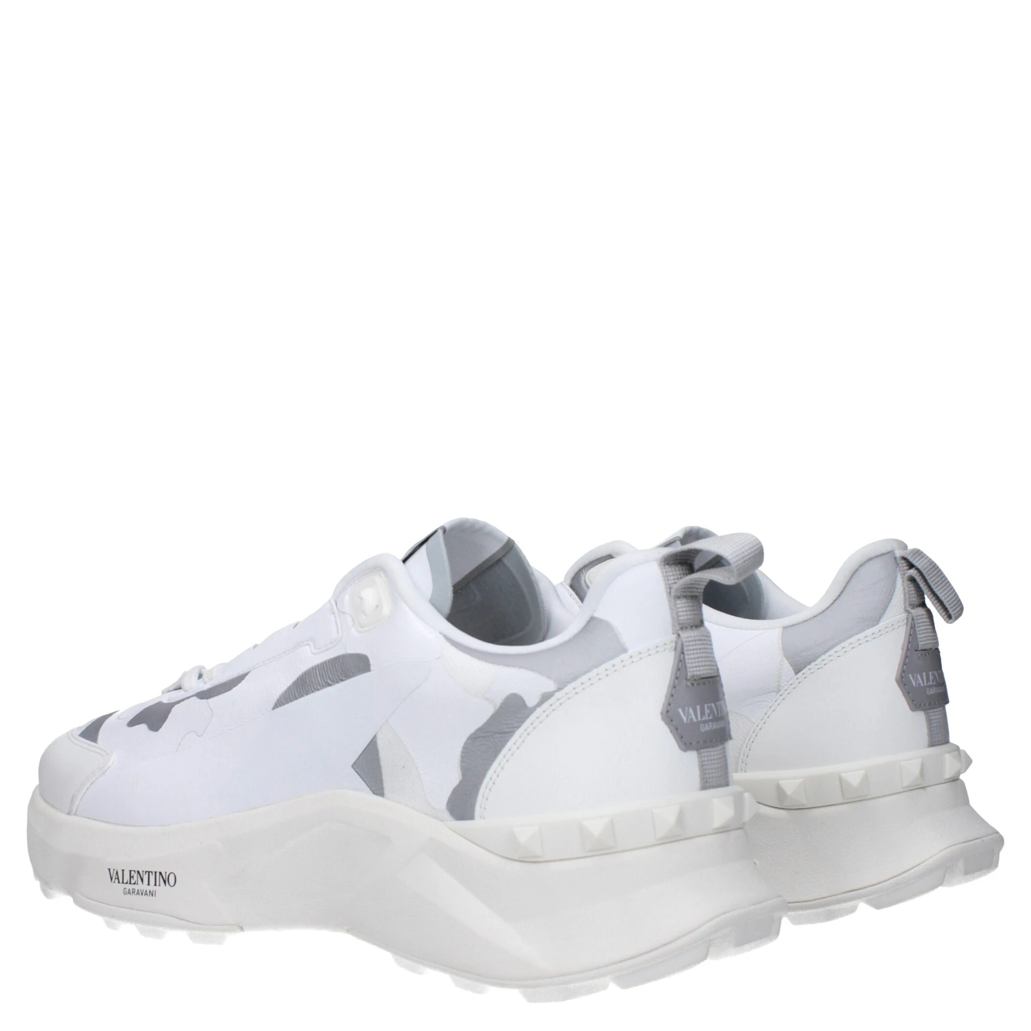 White Fabric Athletic Sneakers