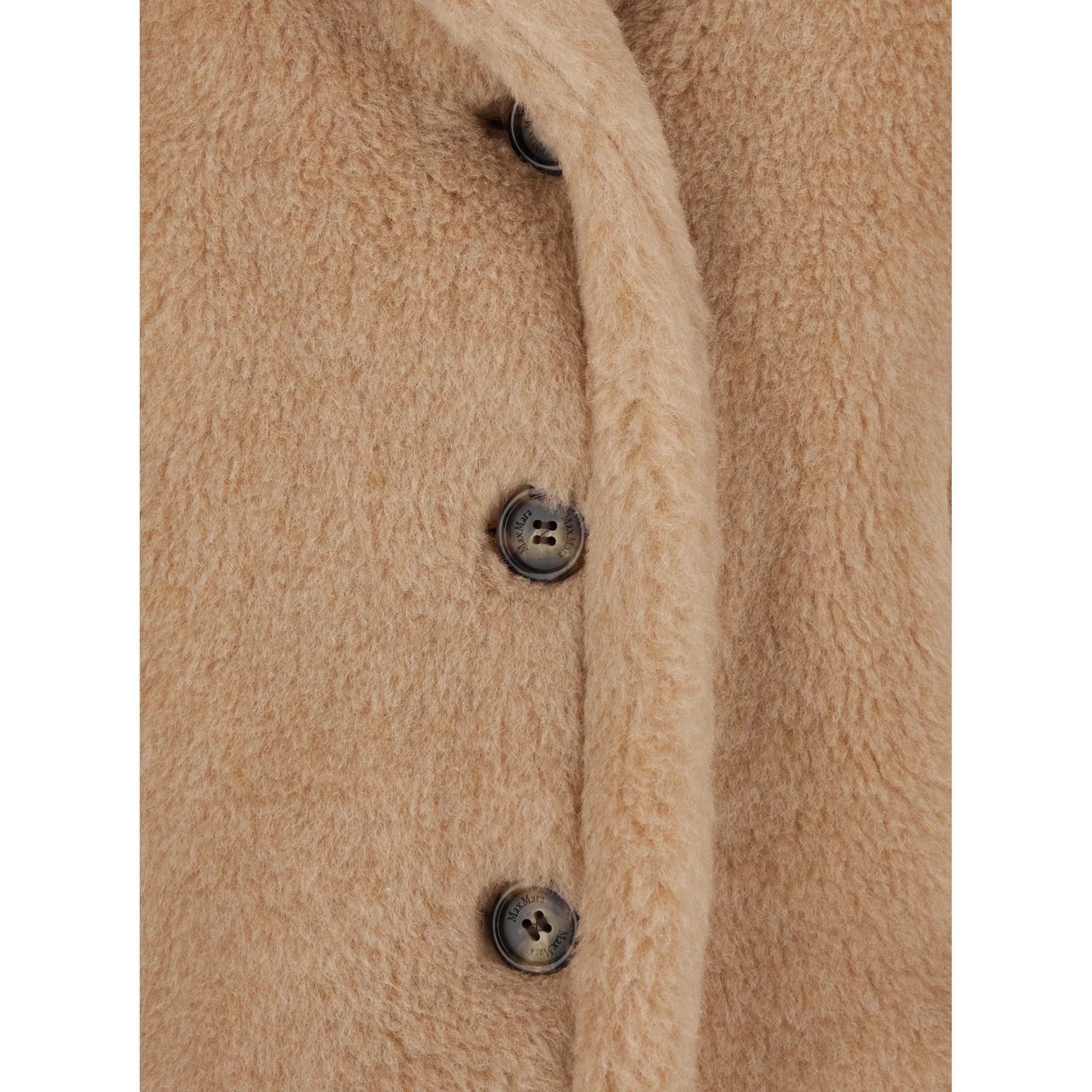 Corvino Beige Cape with Classic Lapels and Short Sleeves in Fur Woman