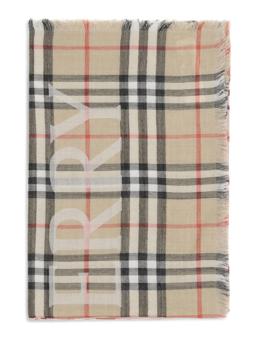 Beige Wool Scarf