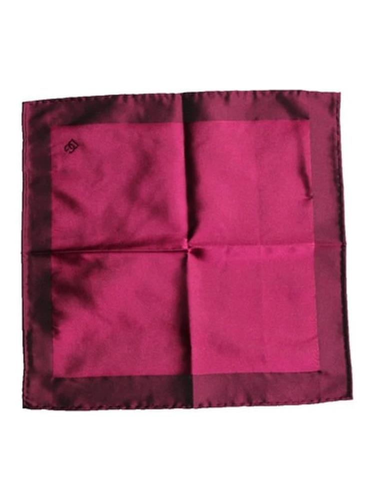 Maroon Silk Lace Stole Square Foulard Scarf