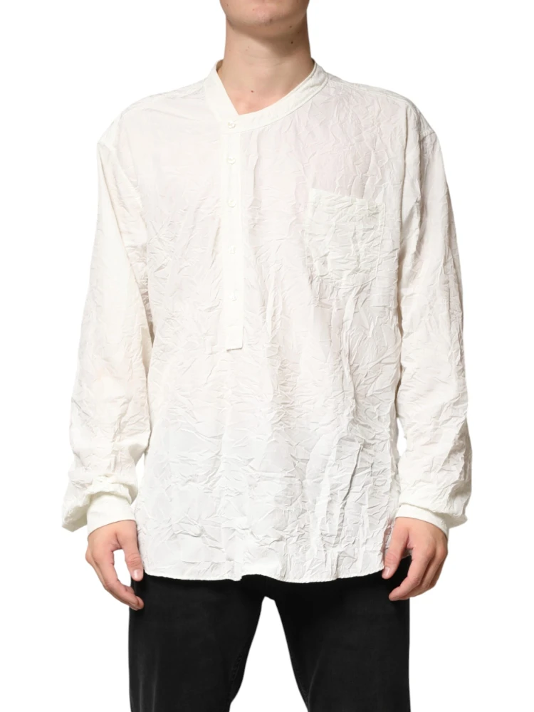 White Cotton Men Long Sleeves Men Shirt alternative