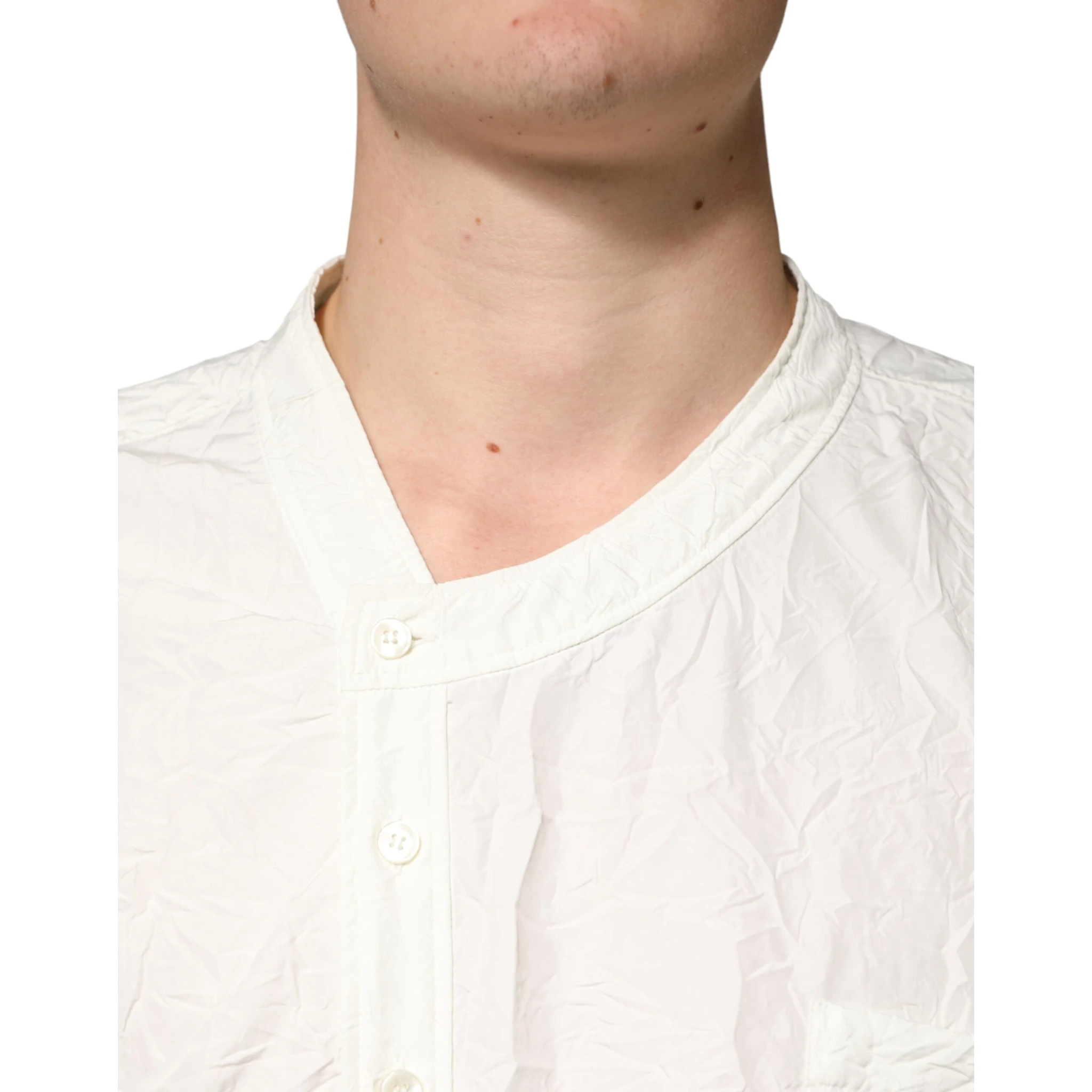 White Cotton Men Long Sleeves Men Shirt