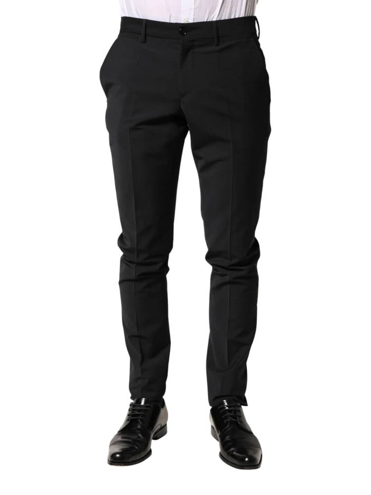 Black Wool Formal Dress Men Trouser Pants