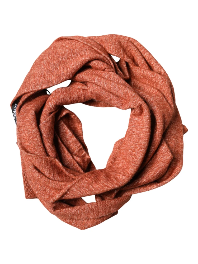 Orange Silk Cashmere Neck Wrap Shawl Scarf