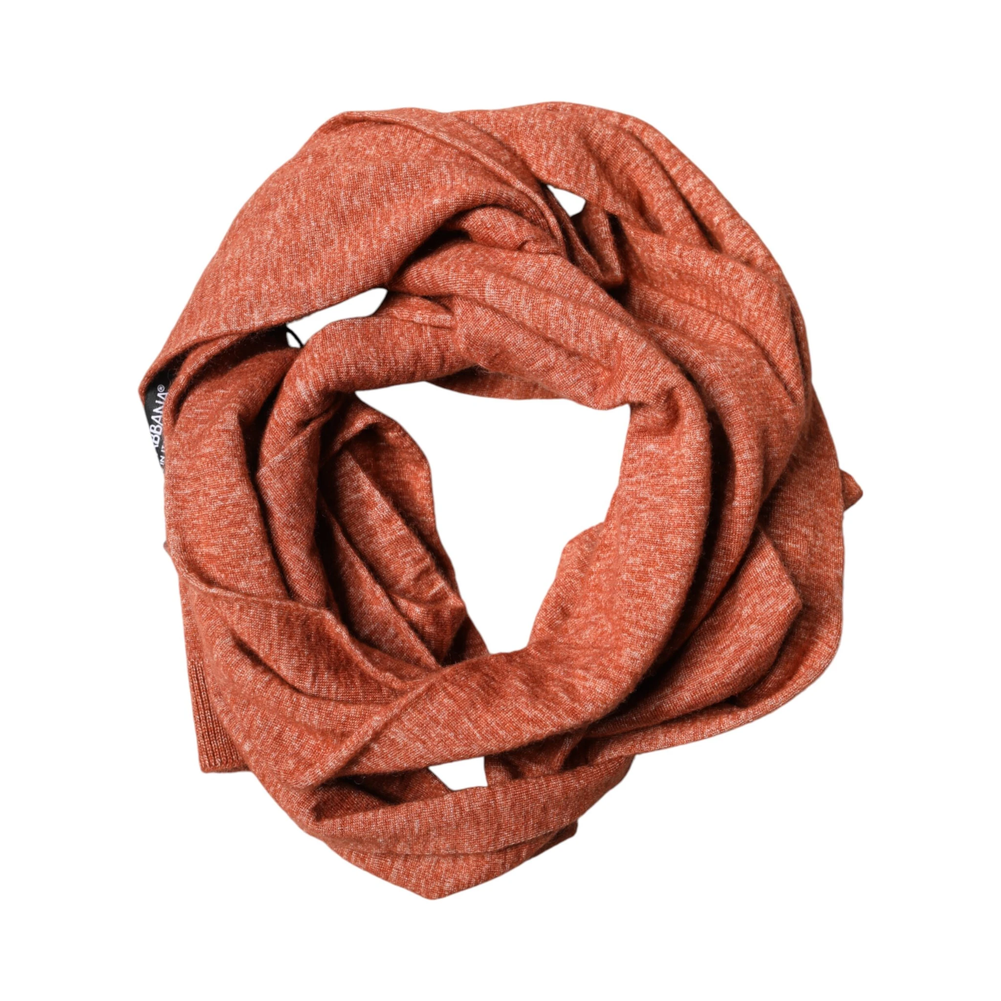 Orange Silk Cashmere Neck Wrap Shawl Scarf
