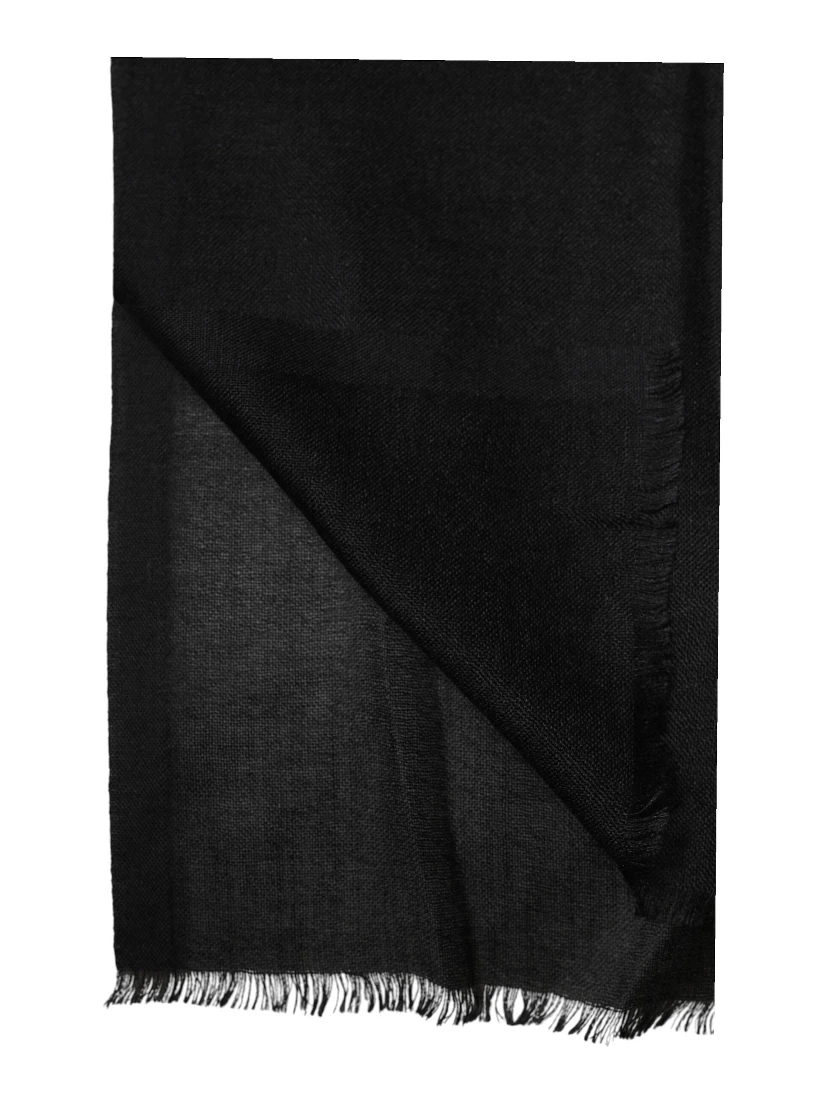 Black Cashmere Knit Neck Wrap Shawl Scarf