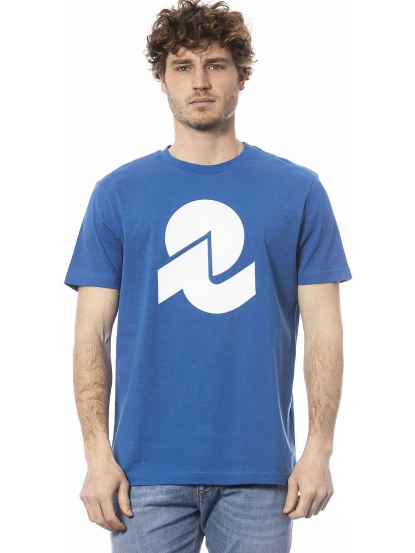 Blue Cotton Men's T-Shirt