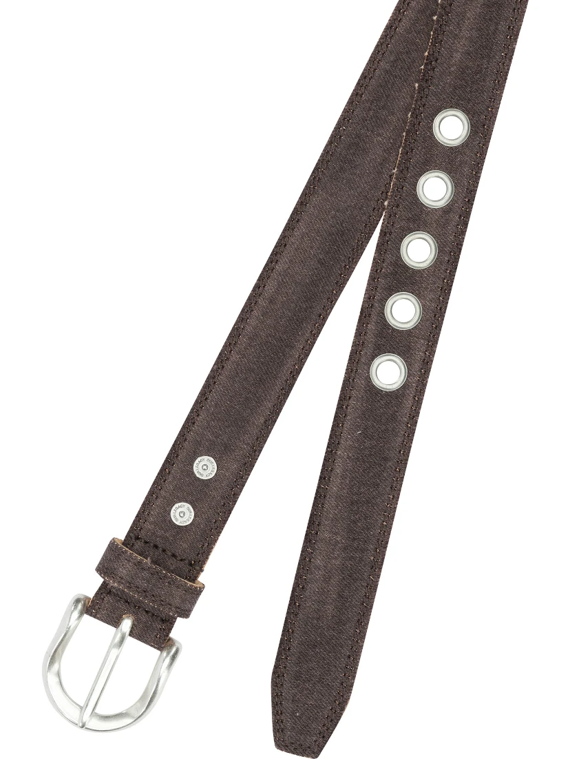Denim and leather belt