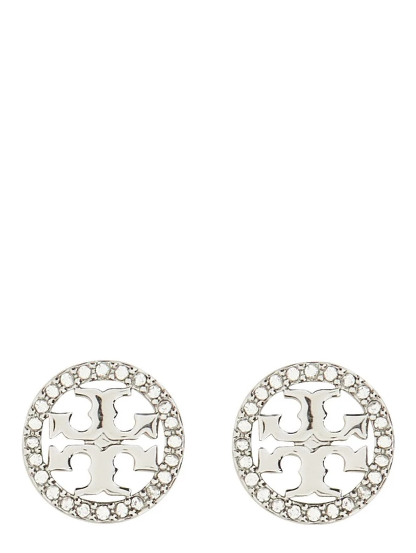 ORECCHINI CIRCLE-STUD CRYSTAL LOGO