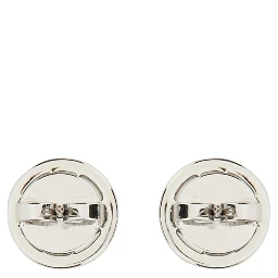 ORECCHINI CIRCLE-STUD CRYSTAL LOGO
